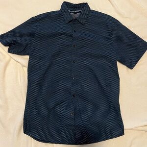 Beverly Hills Polo Club Dark Blue Patterned Shirt
